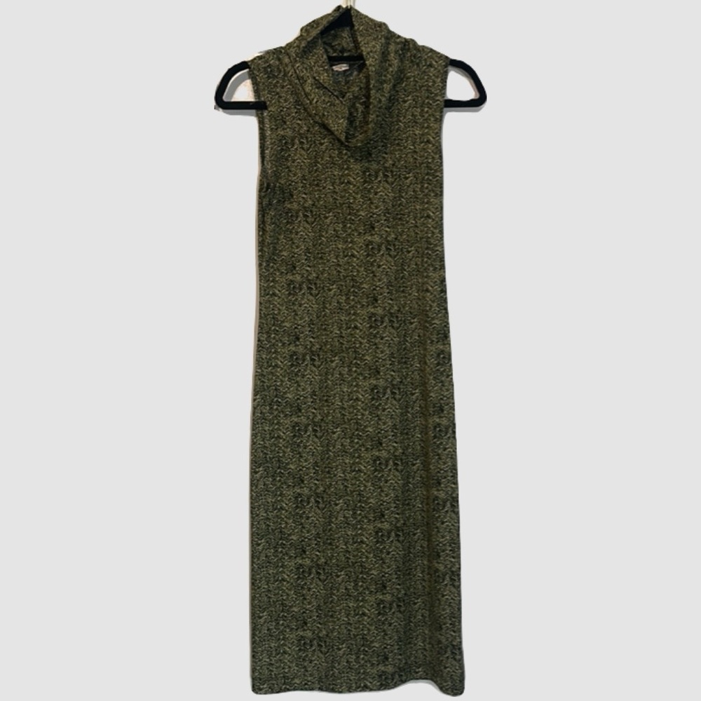 Vintage Cowl Neck Midi Dress